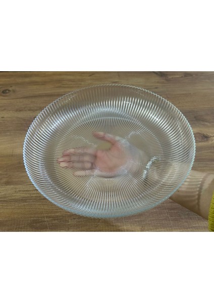 Turuncu Cam Origami Stil Büyük Boy Salata Kasesi, 31CM Çap, 5.5cm Yüksekliğinde modelleri