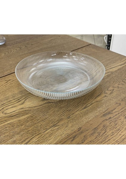 Turuncu Cam Origami Stil Büyük Boy Salata Kasesi, 31CM Çap, 5.5cm Yüksekliğinde indirimleri