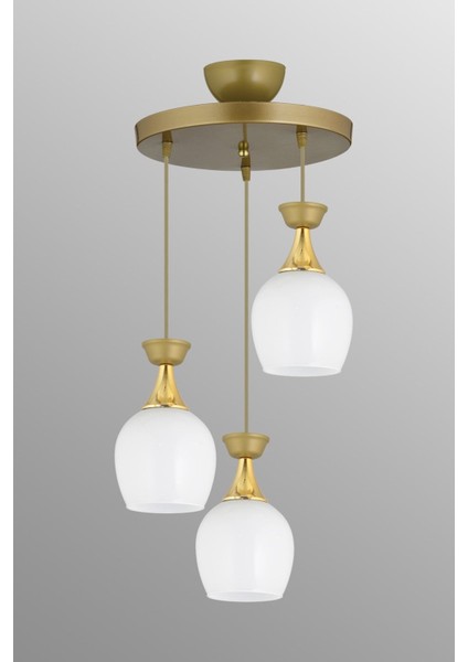 Modern 3'lü Eskitme Fanus Sarkıt Tepsi Avize Beyaz Camli fiyatları