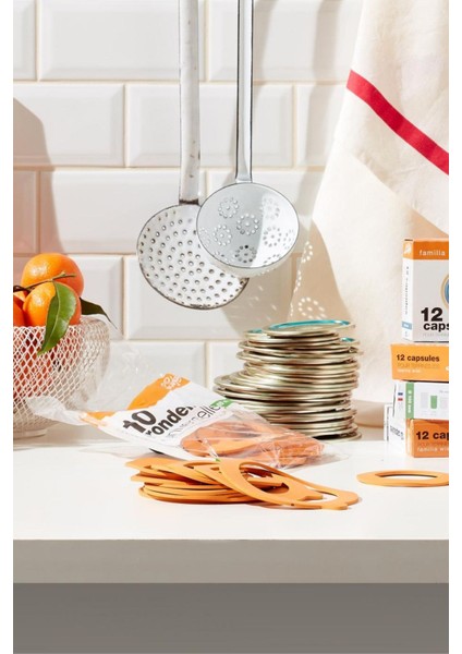 Turuncu 85 mm Kavanoz Contası 10'lu Paket, Pratik ve Güvenli Saklama Için Uygun modelleri