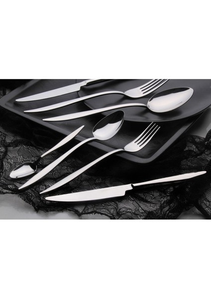 Turuncu 6'lı Yemek Bıçak Takımı, Şık ve Kullanışlı Mutfak Seti