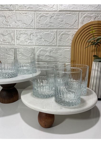 Şık 6'lı Su Bardağı Seti, Beyaz, Ev ve Ofis Kullanımı Için Ideal