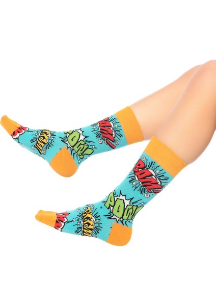 Renkli Çorap- Comıc /Unisex 35-38