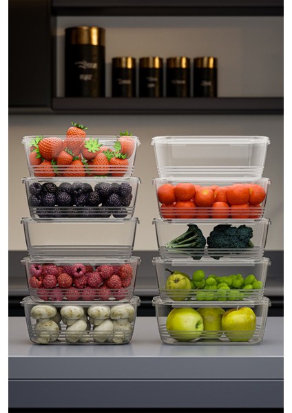 Turuncu, 20 Adet 1l Sızdırmaz, Kendinden Kapaklı, Derin Dondurucu Uyumlu Saklama Kabı indirimleri