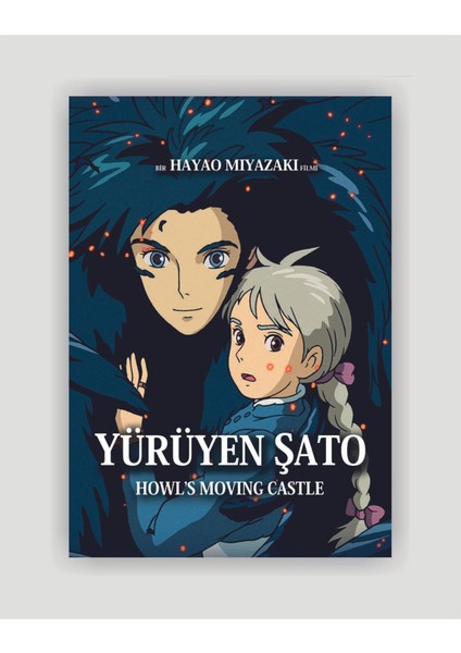 Renkli Anime Duvar Posteri, Kalın Kağıt, Çerçevesiz, Yürüyen Şato, Studio Ghibli