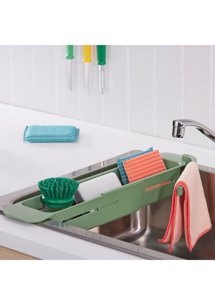 Yeşil Evye Organizeri, Şık ve Pratik Bulaşık Kabı, Temizliğe Kolaylık Katar
