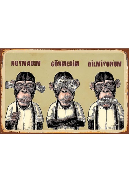 Retro Ahşap Poster, Şık ve Nostaljik Dekorasyon Parçası