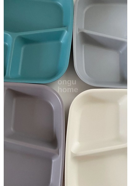 6'lı Renkli Üç Bölmeli Kahvaltı ve Mama Tabağı Seti modelleri