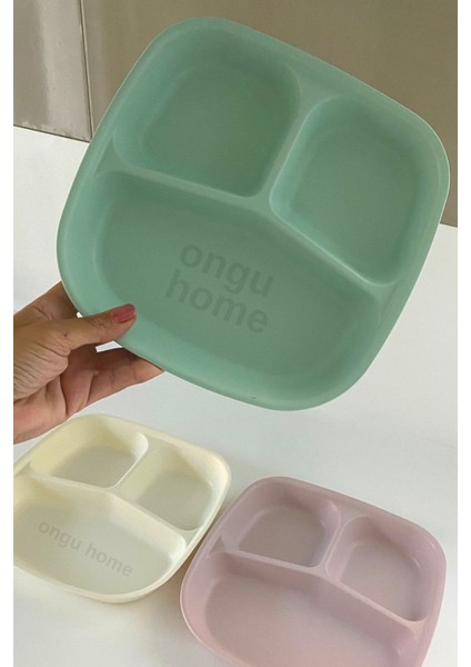 6'lı Renkli Üç Bölmeli Kahvaltı ve Mama Tabağı Seti fırsatları