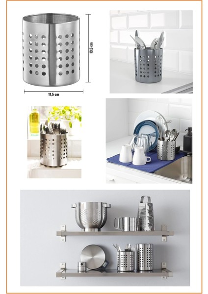 Paslanmaz Çelik Yuvarlak Kaşıklık, Çatal Bıçaklık, 13,5 Cm, Şık ve Dayanıklı Tasarım