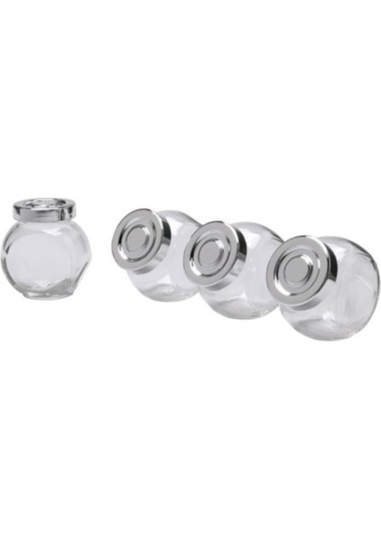 Şık Cam Baharatlık Seti, 4'lü, 15 Cl, Kahverengi