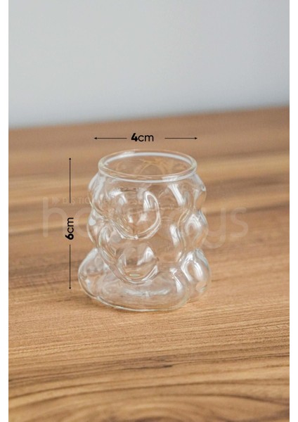 6'lı Üzüm Desenli Şeffaf Cam Bardaklar, Kahve Yanı Şık ve Zarif Tasarım indirimleri