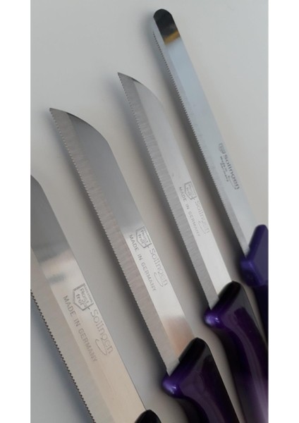 Ebruli Mor Meyve Bıçağı Seti, Yan Soyacak ve Mikro Tırtıklı Doğrama Bıçağı 3'lü fiyatları