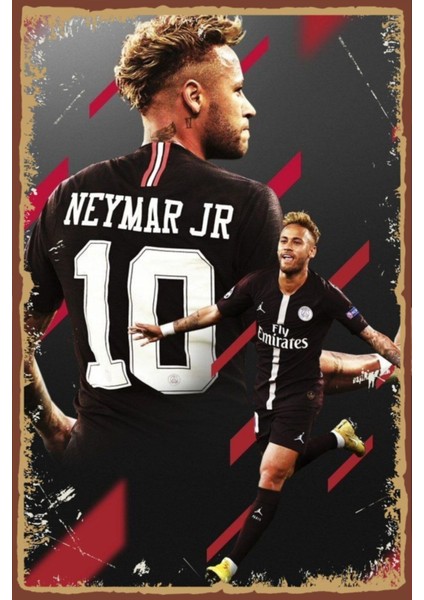 Retro Ahşap Futbol Yıldızı Posteri, Şık ve Doğal Dekorasyon Için Ideal Seçim