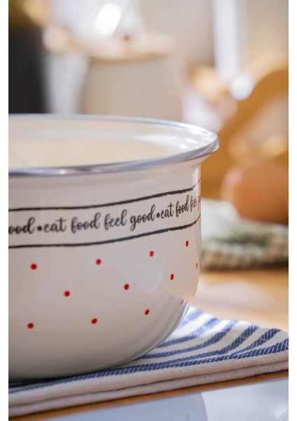 Bej Emaye Karıştırma Kabı, 18 Cm, Şık ve Dayanıklı Mutfak Gereci fırsatları