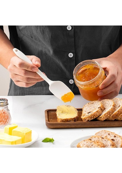 Isıya Dayanıklı Yanmaz Silikon Spatula Seti 6 Parça Beyaz fırsatları