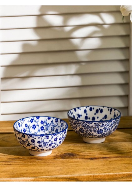 Renkli Baskılı Seramik Kase Çift Seti 11 Cm, Şık ve Kullanışlı Mutfak Aksesuarı fiyatları