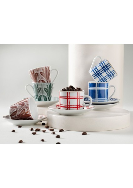 Lacivert Porselen Kahve Fincanı Takımı 4 Parça 2 Kişilik 80 ml modelleri