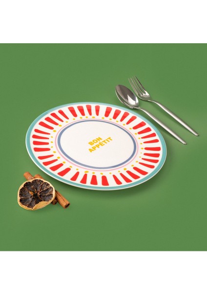 Renkli 25 cm Servis Tabağı, Şık ve Kullanışlı, Mutfak Zarafeti fiyatları