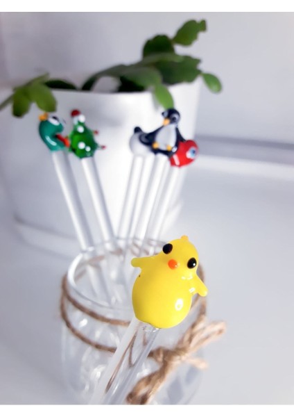 El Yapımı 6'lı Cam Figürlü Şık Çay Kaşığı Seti fiyatları