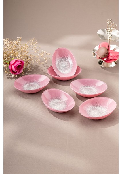 6'lı Pastel Cam Gondol Seti, 12 Cm, Şık Pembe Renkli. fiyatları