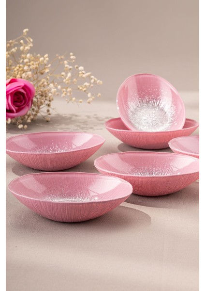 6'lı Pastel Cam Gondol Seti, 12 Cm, Şık Pembe Renkli. indirimleri