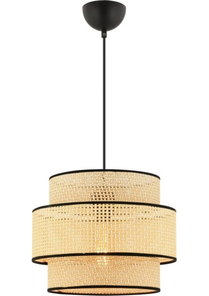 Doğal Hazeran Siyah Biyeli Sarkıt Avize, Şık ve Doğal Aydınlatma Seçeneği