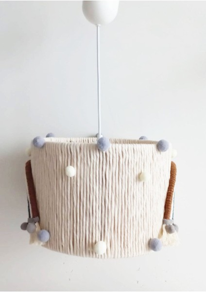 Renkli Makrome Sarkan Bebek ve Çocuk Odası Avizesi, Ponpon ve Gökkuşağı Detaylı fiyatları