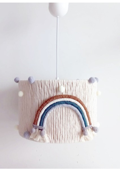 Renkli Makrome Sarkan Bebek ve Çocuk Odası Avizesi, Ponpon ve Gökkuşağı Detaylı modelleri