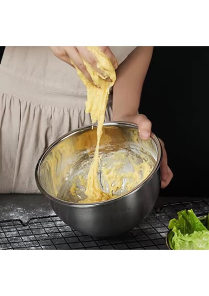 Gri Salata ve Hamur Karıştırma Kabı, Meyve ve Pişirme Seti
