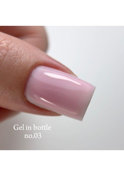 Gel In Bottle No.03, Akıllı Fırçalı Protez Tırnak Jeli, Uçuk Pembe, 18 ml