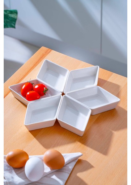 6'lı Porselen Kahvaltılık Tabak, 14 Cm, Şık ve Dayanıklı Set