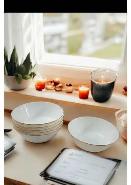 Yaldızlı 6 Kişilik 15 cm Kase, Şık ve Zarif Tasarım fiyatları