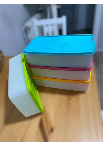 4'lü 2l Derin Dondurucu Saklama Kabı, Pembe, Nofrost, Büyük, Pratik, Dayanıklı fiyatları