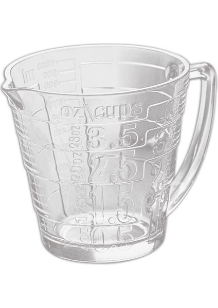 Şeffaf Sert Cam Ölçüm Kabı, 1,13 L, 14X14X14 Cm, Gri Renk