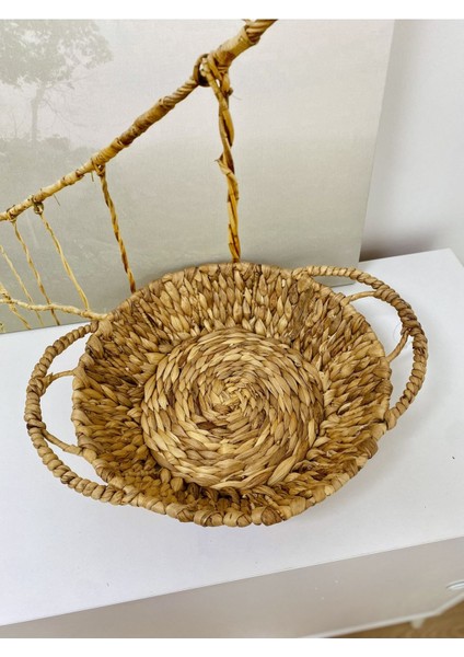 Doğal Hasır Yuvarlak Dekoratif Tepsi 32X32X7 Cm, Şık ve Kullanışlı Tasarım modelleri