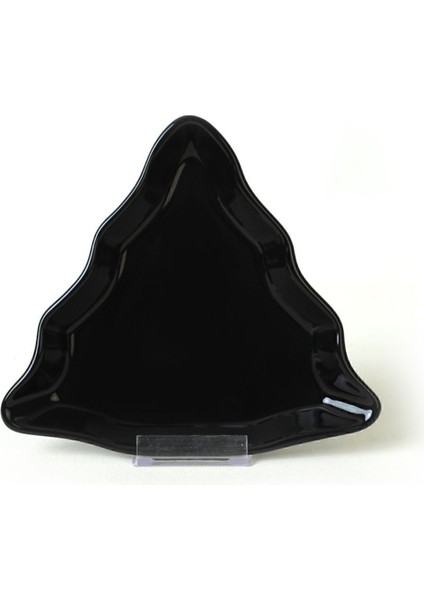 Yılbaşı Temalı Siyah Çam Kayık Tabak Seti, 22 Cm, 2'li Paket fırsatları