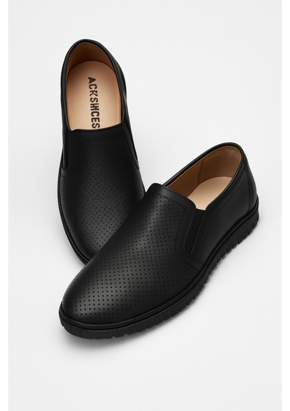 GR0189 Deri Günlük Kullanım Delikli Yazlık Comfort Erkek Ayakkabı