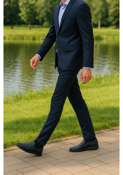 GR0189 Deri Günlük Kullanım Delikli Yazlık Comfort Erkek Ayakkabı