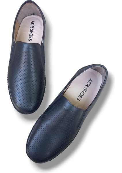 GR0189 Deri Günlük Kullanım Delikli Yazlık Comfort Erkek Ayakkabı