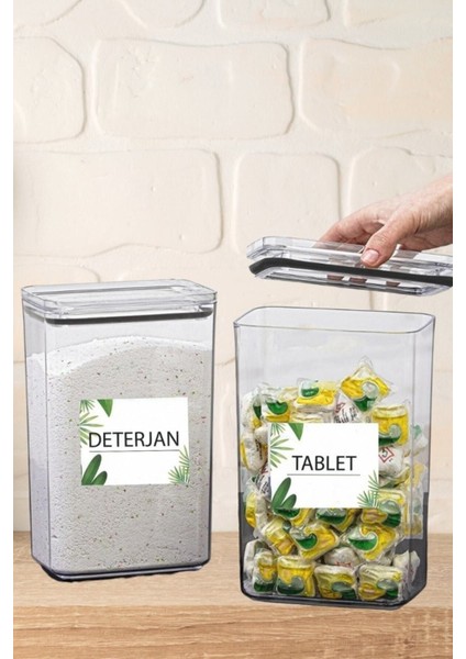 2,9l Çok Amaçlı Dikdörtgen Vakum Kapaklı 2'li Set, Temizlik ve Dekorasyon Için indirimleri