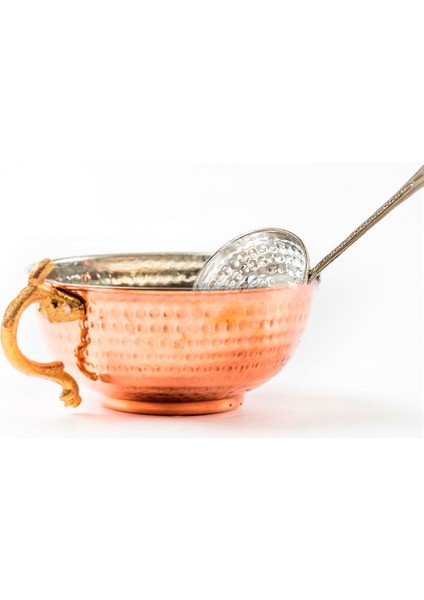 El Yapımı Bakır Ayran Tası ve Kepçe Seti, Şık ve Dayanıklı Tasarım