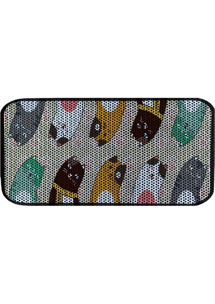 Elekli Tuvalet Desenli Önü Kedi Kumu Paspası 60X120 cm Desen 6