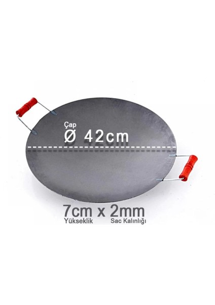 45 cm Ahşap Saplı Çok Amaçlı Et ve Gözleme Tavası fırsatları