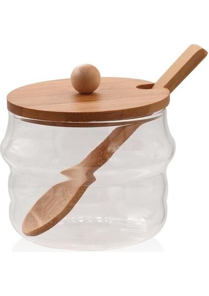 Bambu Kapaklı 250 ml Borosilikat Cam Kavanoz, Şık ve Kullanışlı Saklama Çözümü fiyatları