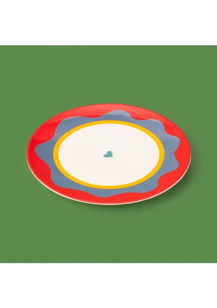 Kırmızı/yeşil 25 cm Servis Tabağı - Şık ve Kullanışlı Mutfak Aksesuarı modelleri
