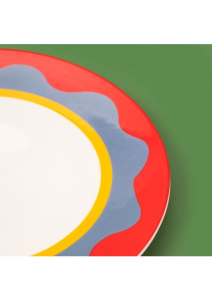 Kırmızı/yeşil 25 cm Servis Tabağı - Şık ve Kullanışlı Mutfak Aksesuarı fırsatları