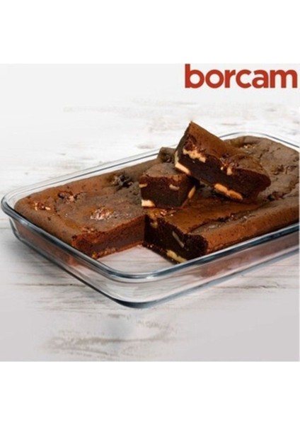 Turuncu Dikdörtgen Borcam Tepsi, Dayanıklı ve Şık Mutfak Gereci