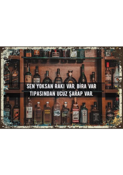 Retro Ahşap Duvar Yazısı Posteri, Şık ve Doğal Dekoratif Seçenek