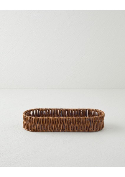 Kahverengi Plastik Ekmek Sepeti 28X11X7 Cm, Pratik ve Şık Mutfak Aksesuarı